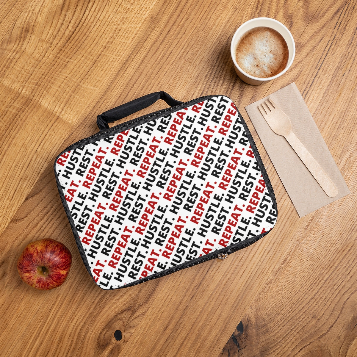 Hustle. Rest. Repeat. Lunch Bag