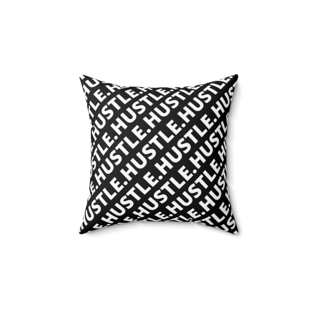 Hustle Spun Polyester Square Pillow - Black