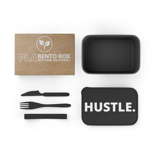 Hustle PLA Bento Box with Band and Utensils