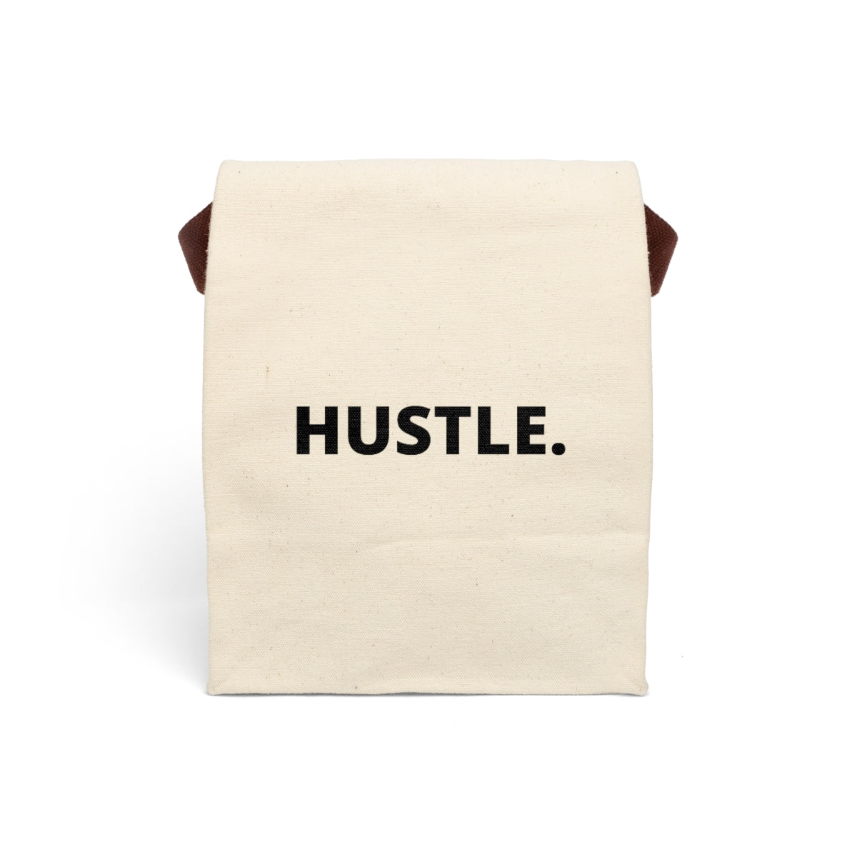 Hustle Canvas Lunch Bag With Strap