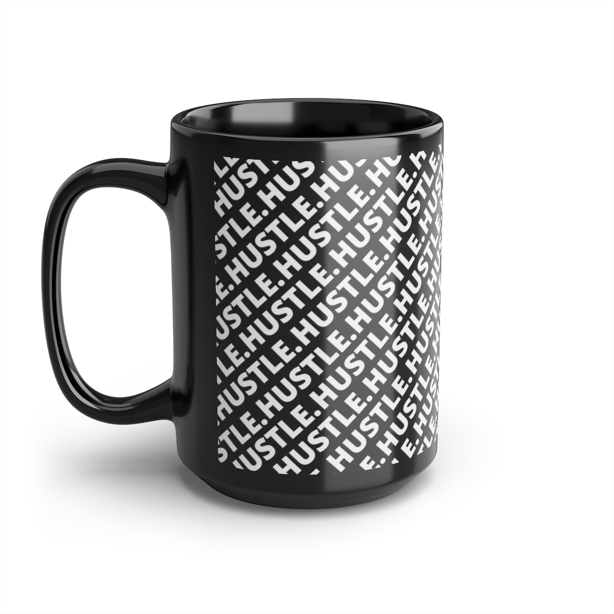 Hustle Black Mug, 15oz