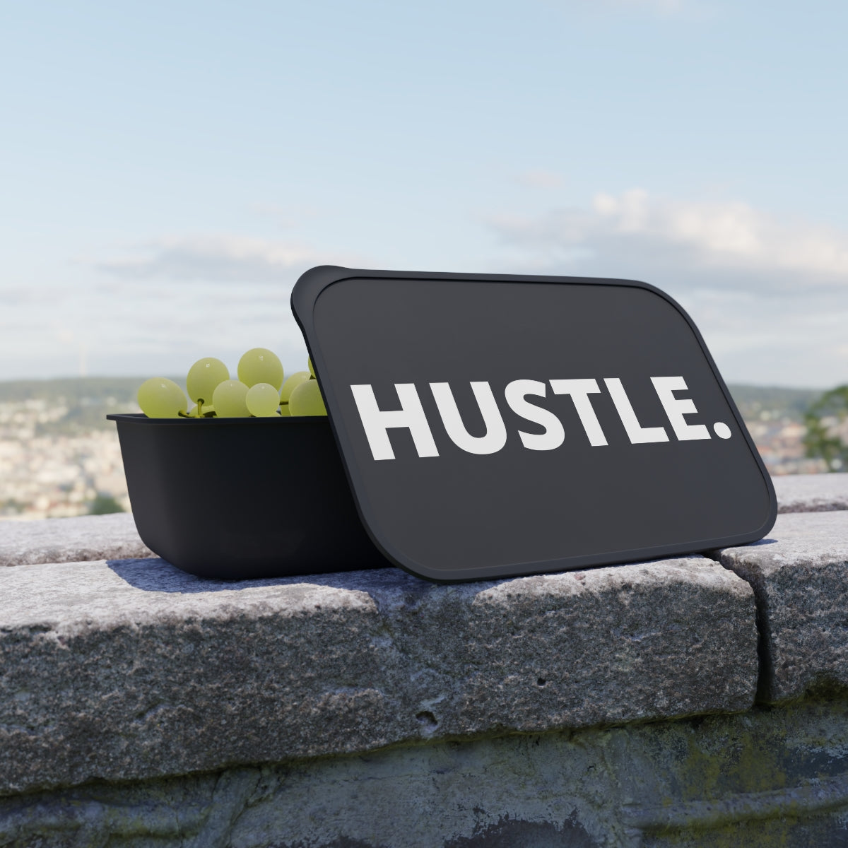 Hustle PLA Bento Box with Band and Utensils