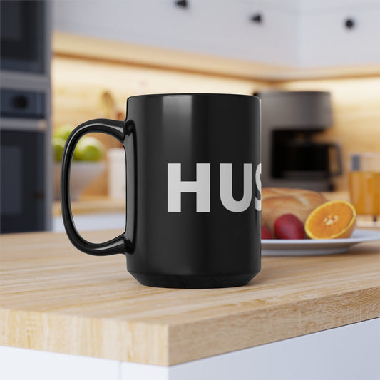 The Hustle Black Mug, 15oz