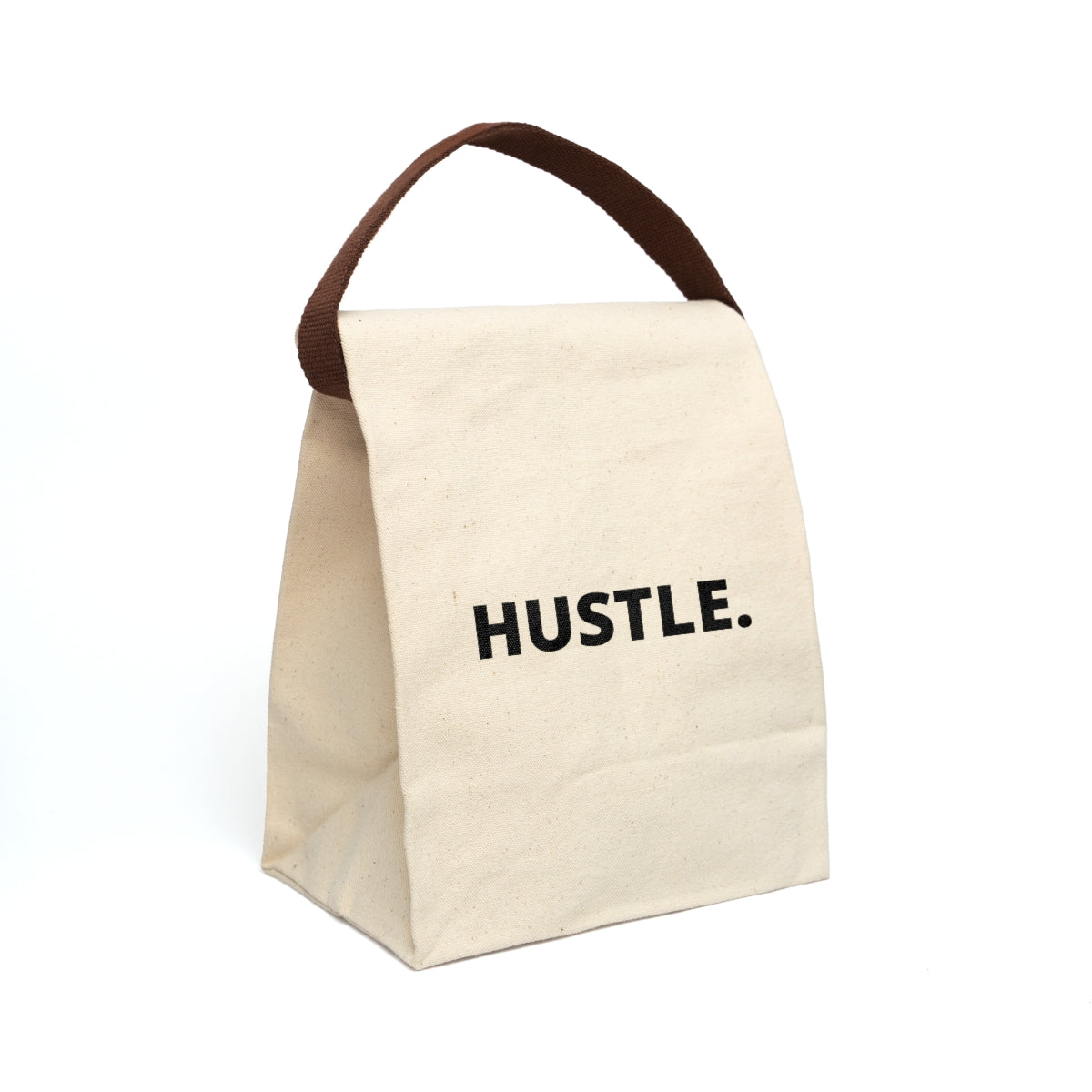 Hustle Canvas Lunch Bag With Strap