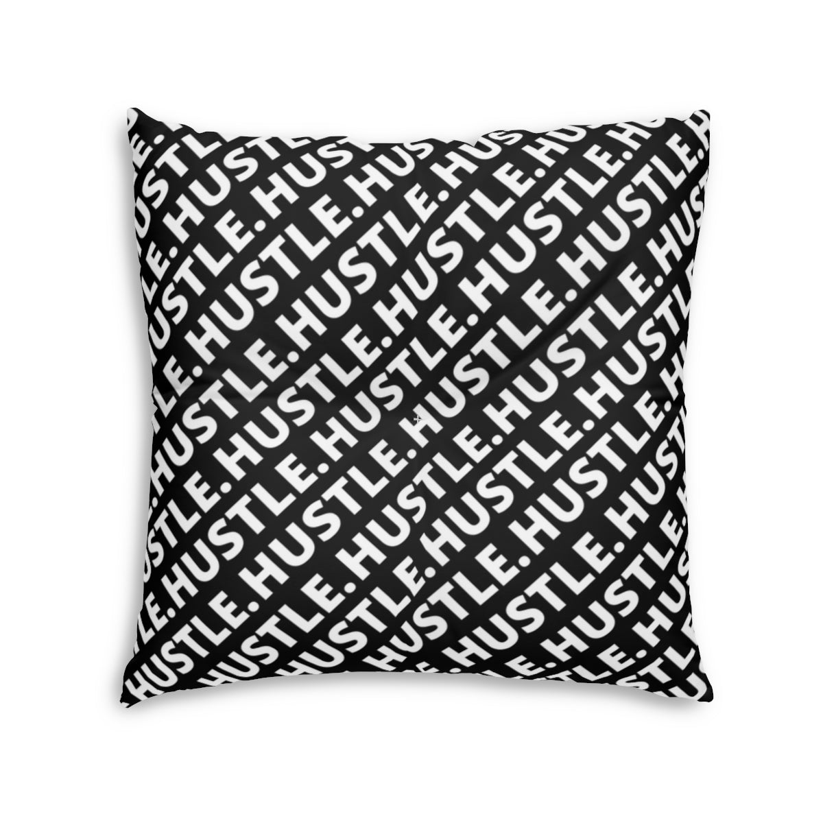 Hustle Tufted Floor Pillow, Square - Black