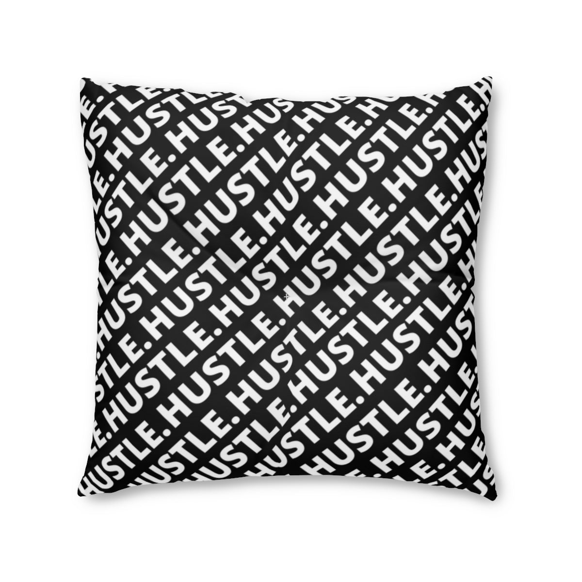 Hustle Tufted Floor Pillow, Square - Black