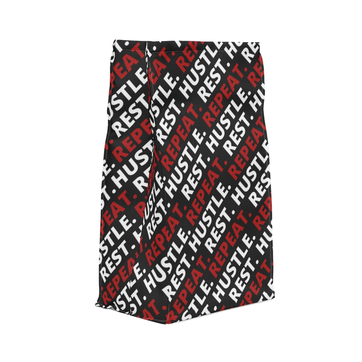 Hustle. Rest. Repeat. Polyester Lunch Bag - Black