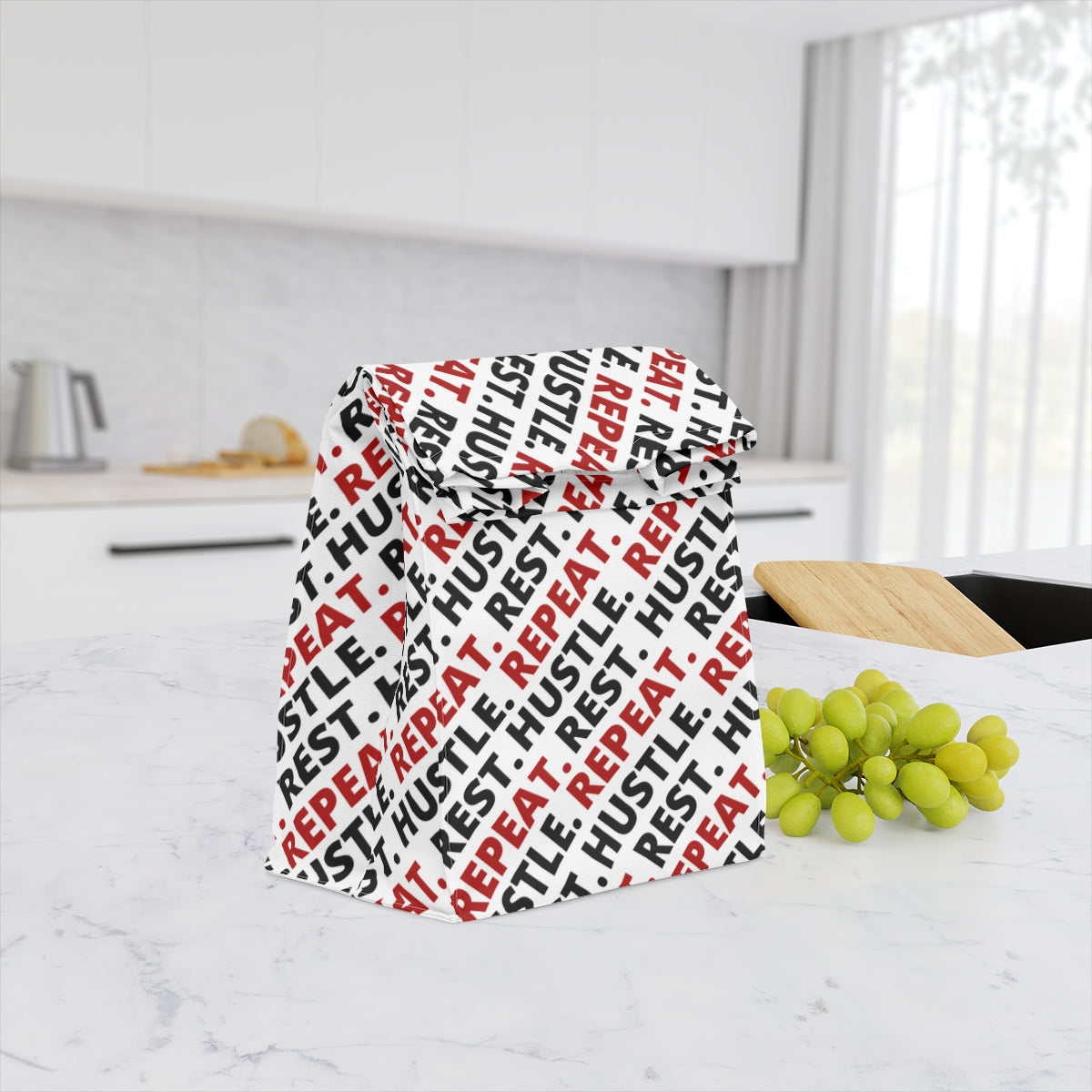 Hustle. Rest. Repeat. Polyester Lunch Bag