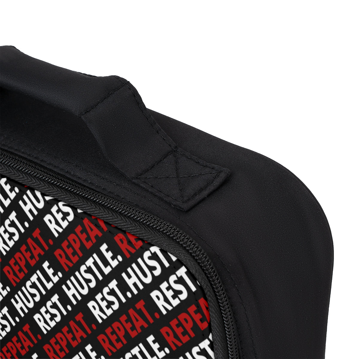 Hustle. Rest. Repeat. Lunch Bag - Black