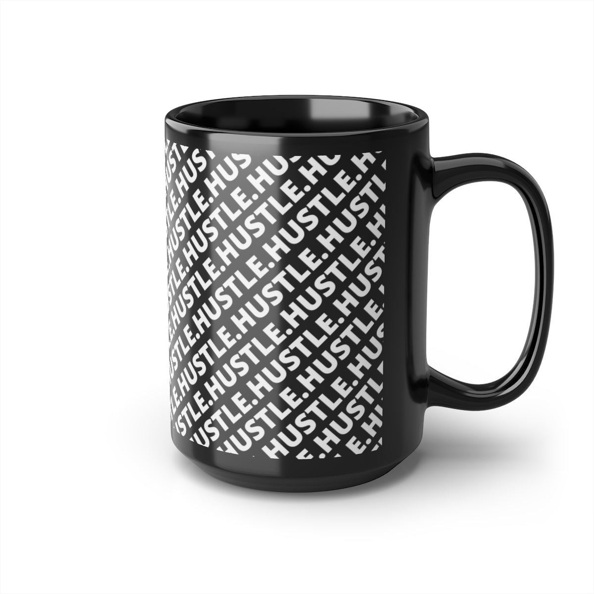 Hustle Black Mug, 15oz